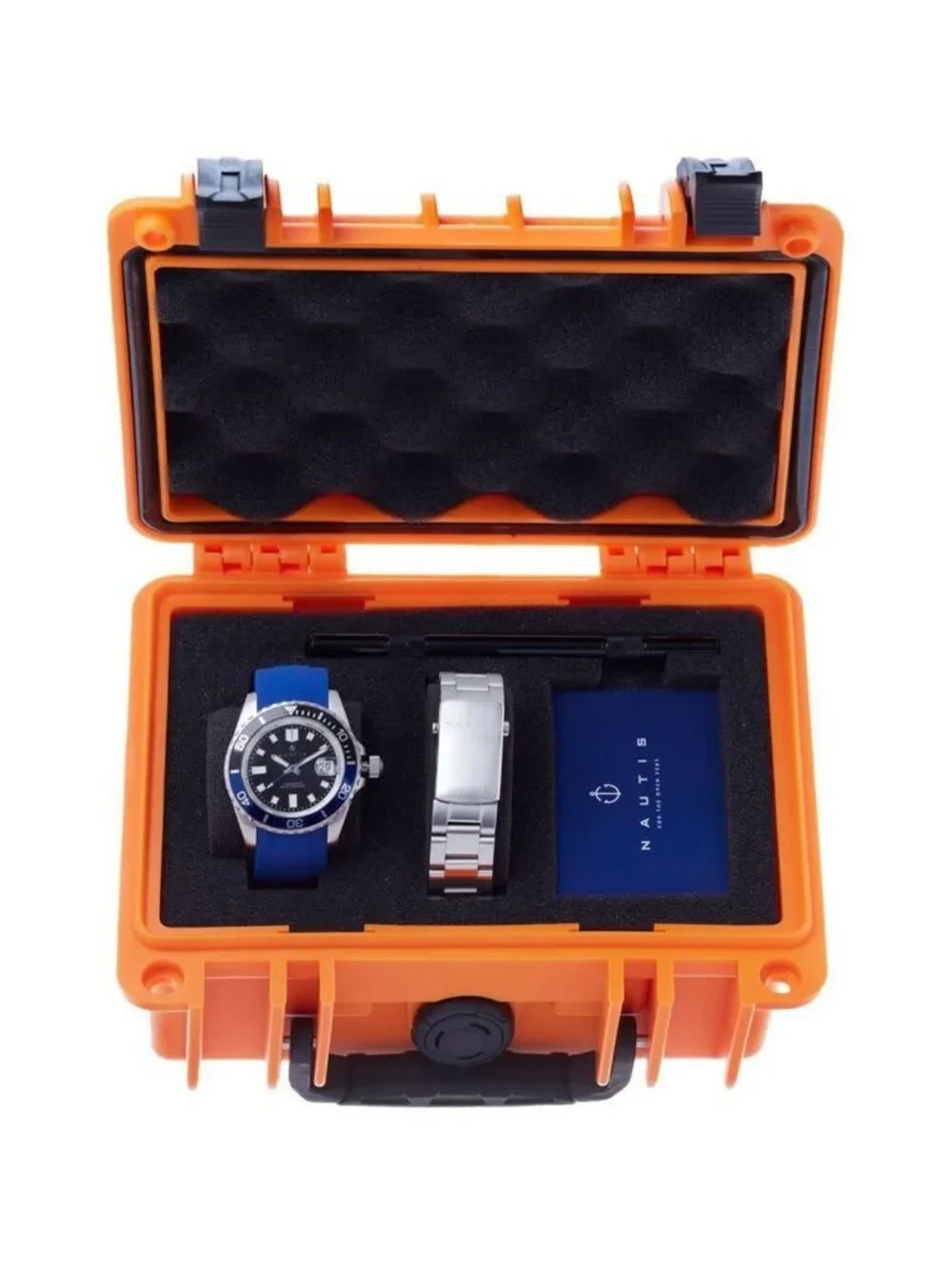 NWT Nautis Interceptor Quartz Black Dial Batman Bezel Men's Watch